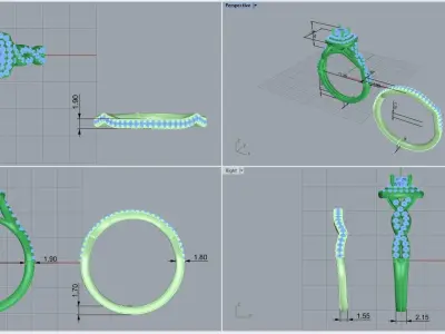  ring code 243 3D print model