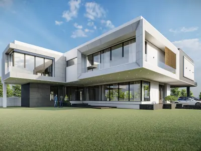 2 kanal Modern Masterpiece of Modern home With sketchup model 3D model