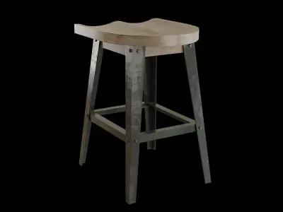 Bar Chair 03 Low-poly 3D model