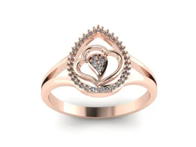Jewelry Diamond Ring 3D Print Model 3D print model 30