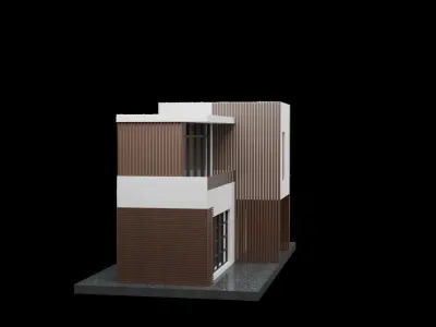 Modern House Free low-poly 3D model