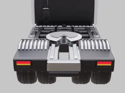 3d model Mercedes Benz Actros truck Low-poly 3D model