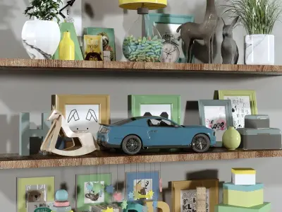 Children decoration set 132 Low-poly 3D model