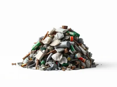 Urban Garbage Pile City Waste and Debris Model Pack Low-poly 3D model