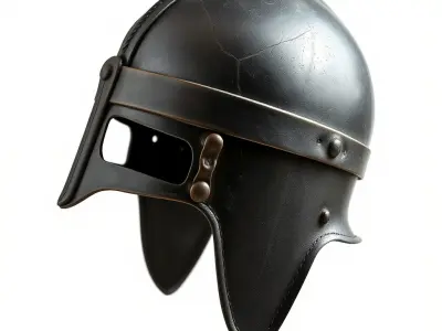 Medieval Nasal Helm Armor model pack Low-poly 3D model