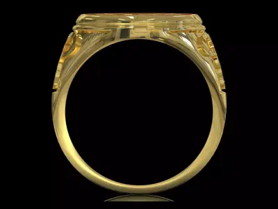 Men stl 3dm Ring Cavalry Signet with Symbol 13 model mr0290 3D print model