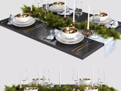  Table setting 3D model