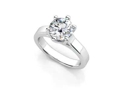 dmc-05 solitaire diamond engagement ring 3D print model
