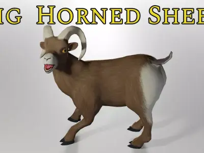 Big Horned Sheep Low-poly 3D model