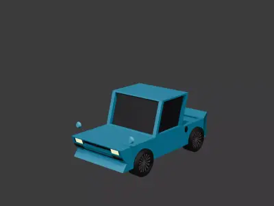 Car with garage  3D model
