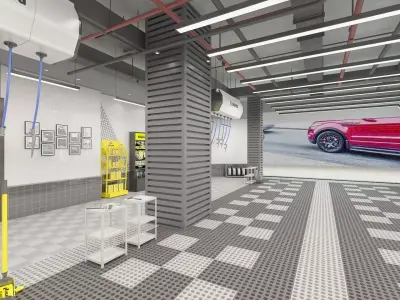 Car Service 3D model