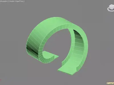 Loop the loop ribbon 3D model