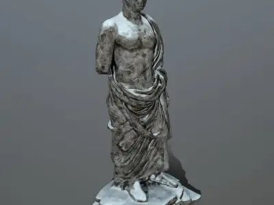 statue 1 roman Low-poly 3D model
