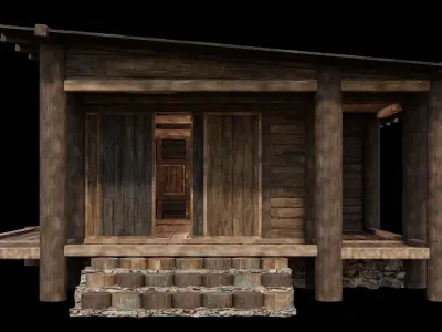 Medieval Houses 21- 4K Textures Game Ready Low-poly 3D model