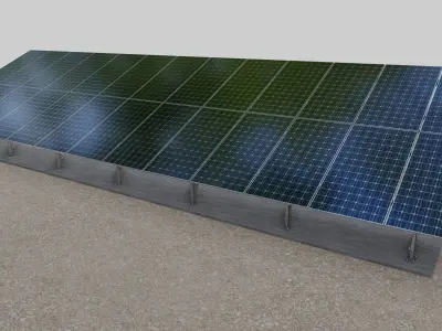 Solar Panel Steel Construction Type 7 3D model