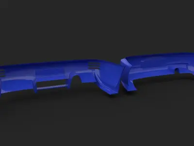 Body kit Subaru Impreza 1992 Bumper rear 3D model