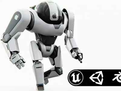 APPLE BOT Rigged for Unreal Engine - Unity - MIXAMO  3D model