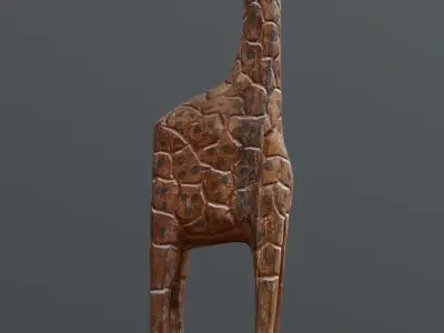 Crafted Giraffe Low-poly 3D model