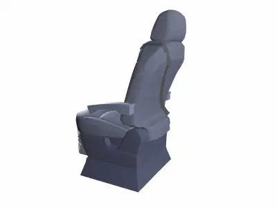 Premium Truck Driver Seat Low-poly 3D model