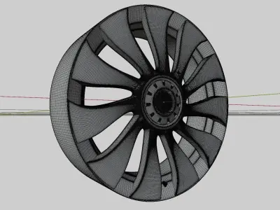 Tesla Uberturbine Wheel 3D model