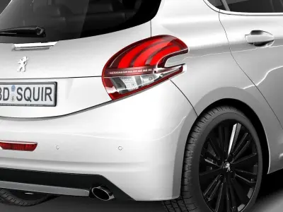 Peugeot 208 5-door 2016 3D model