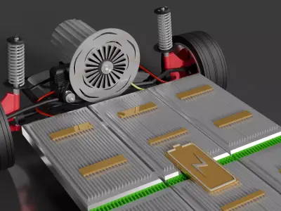 Electric Car Chassis 3D model