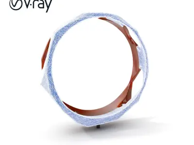 Rustic Hollow Cylinder Sculpture Model Pack Low-poly 3D model