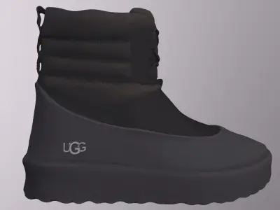 UGG CLASSIC MINI SHOES PBR Low-poly 3D model