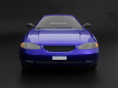 Sport Coupe Car Realistic and Game Ready Asset 3D model