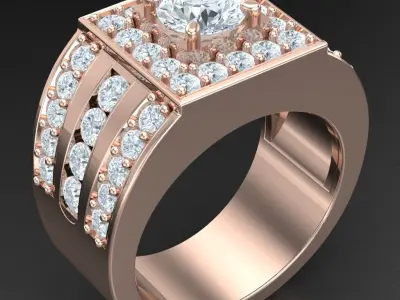Luxury Men Rings Designs 6MR052 3D print model