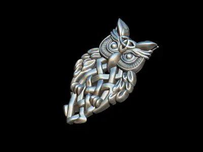 Owl ornaments pendant 3D print model