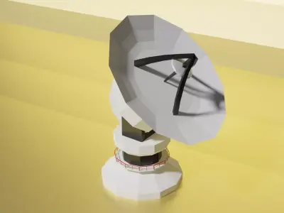 Low Poly Satellite Dish Low-poly 3D model