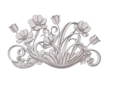 decor set wall panel wall relief mural CNC 41 3D model