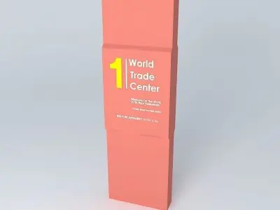 1WTC Sign Free 3D model