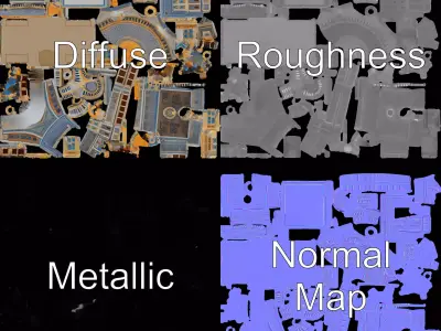 Majestic Mosque Architecture model pack Low-poly 3D model