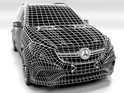 MERCEDES GLE AMG 63 2016 LOWPOLY Low-poly 3D model