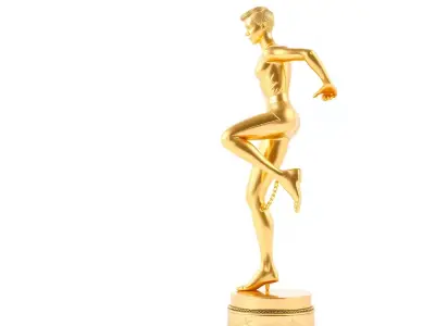 Golden Dancing Statue Model Pack Low-poly 3D model