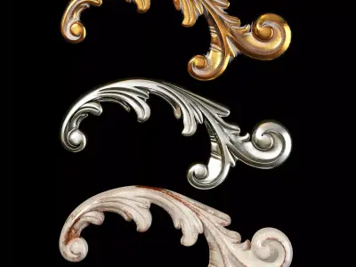 Classic carved 088 3D model