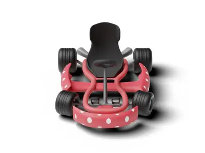 Go Kart racing Low-poly 3D model