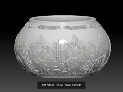 HM Succulent Flower Pot Three Models together Promotional price 3D Model Collection