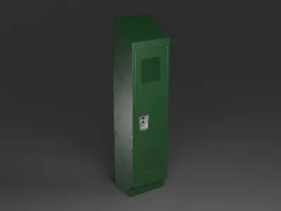 Modular Dial Locker Pack Low-poly 3D model