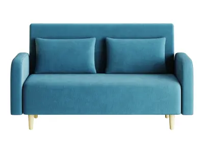 Contemporary Seats 2 Solid Color Sofa 3D model