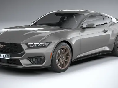 Mustang 2024 LowPoly 3D model