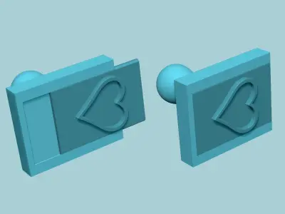 Stamp 34 - Heart - Fondant Decoration Maker Toy 3D print model