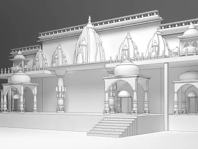 Indian Wedding Stage 3D model
