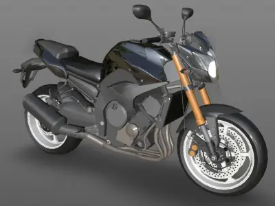 Yamaha fz8 Heavy Bike 3D model Game Asset Low-poly 3D model