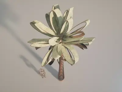 Conceptual palm tree S1Av3 Low-poly 3D model