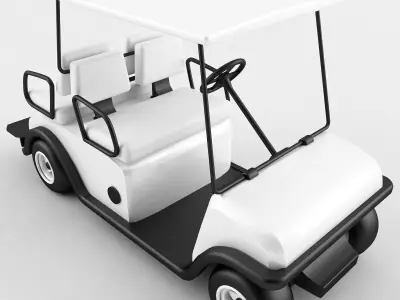 Golf Cart Vray 3D model