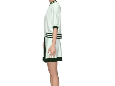 Tennis clothes Marvelous Designer or Clo3D ZPRJ 3D model
