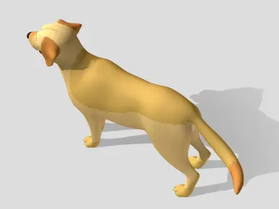 Cartoon Dog - Labrador Low-poly 3D model